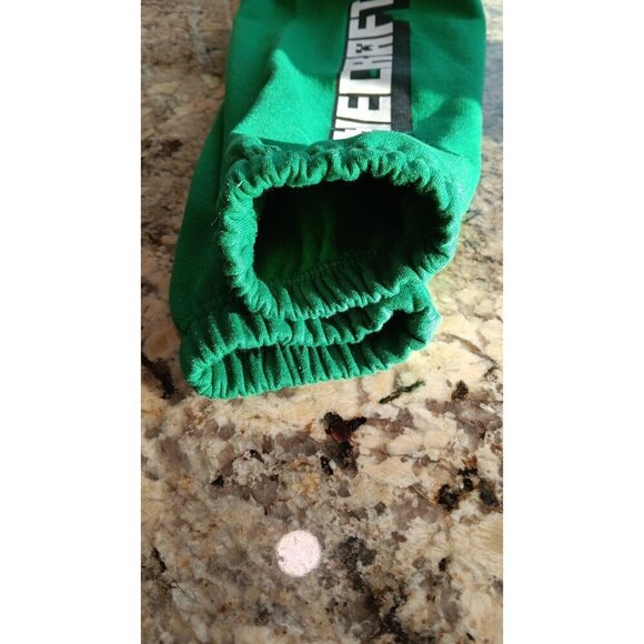 Large 2023 Minecraft Boys Sweatpants Expandable Waist String Tie Green Excellent - Picture 5 of 11